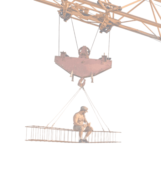 Tower crane structural lift sketch overlay graphic