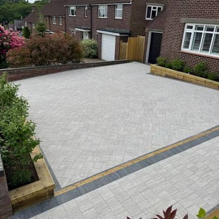 block paved driveway