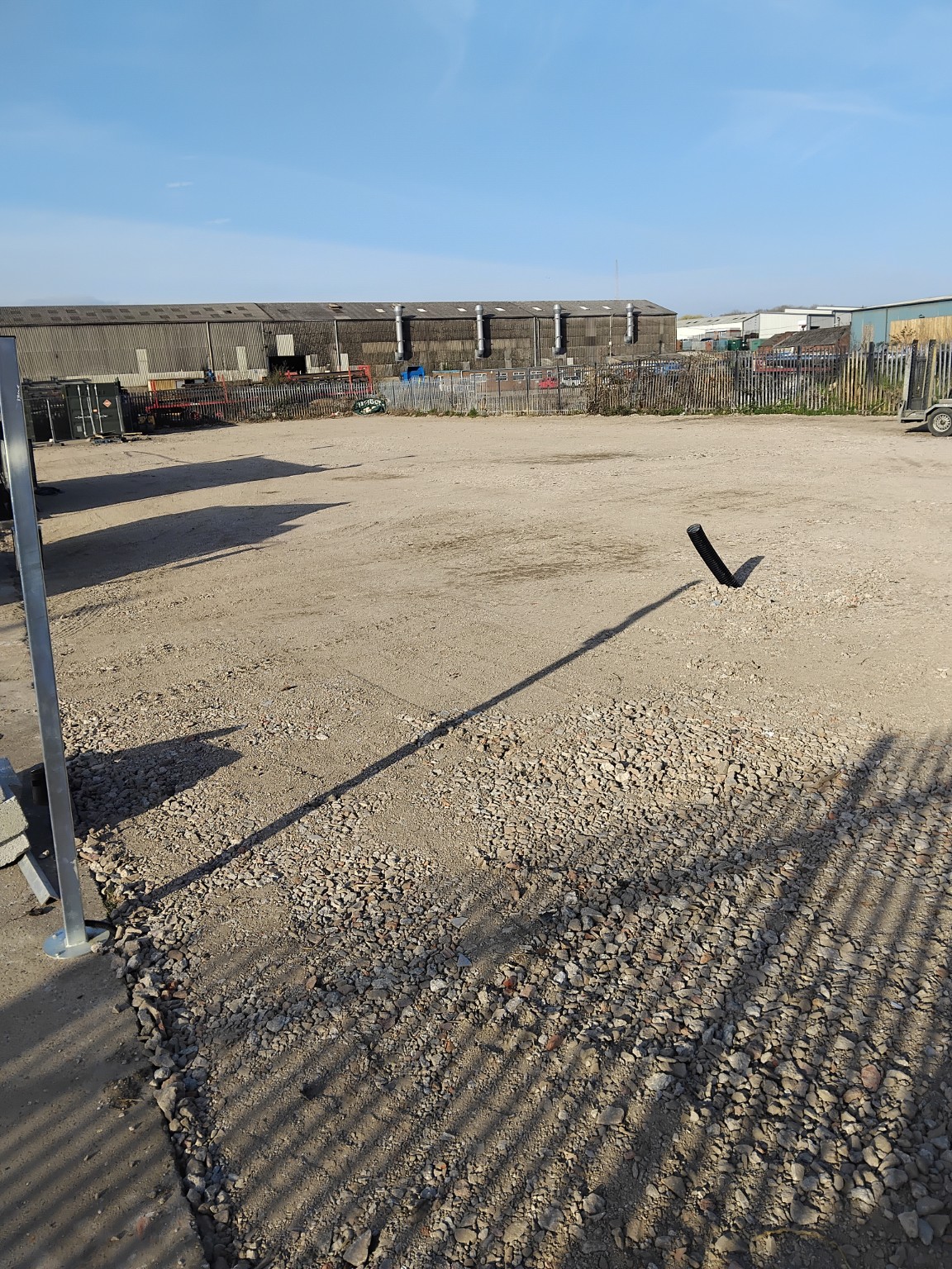 Prepared aggregate surface across the Easy Storage container storage site